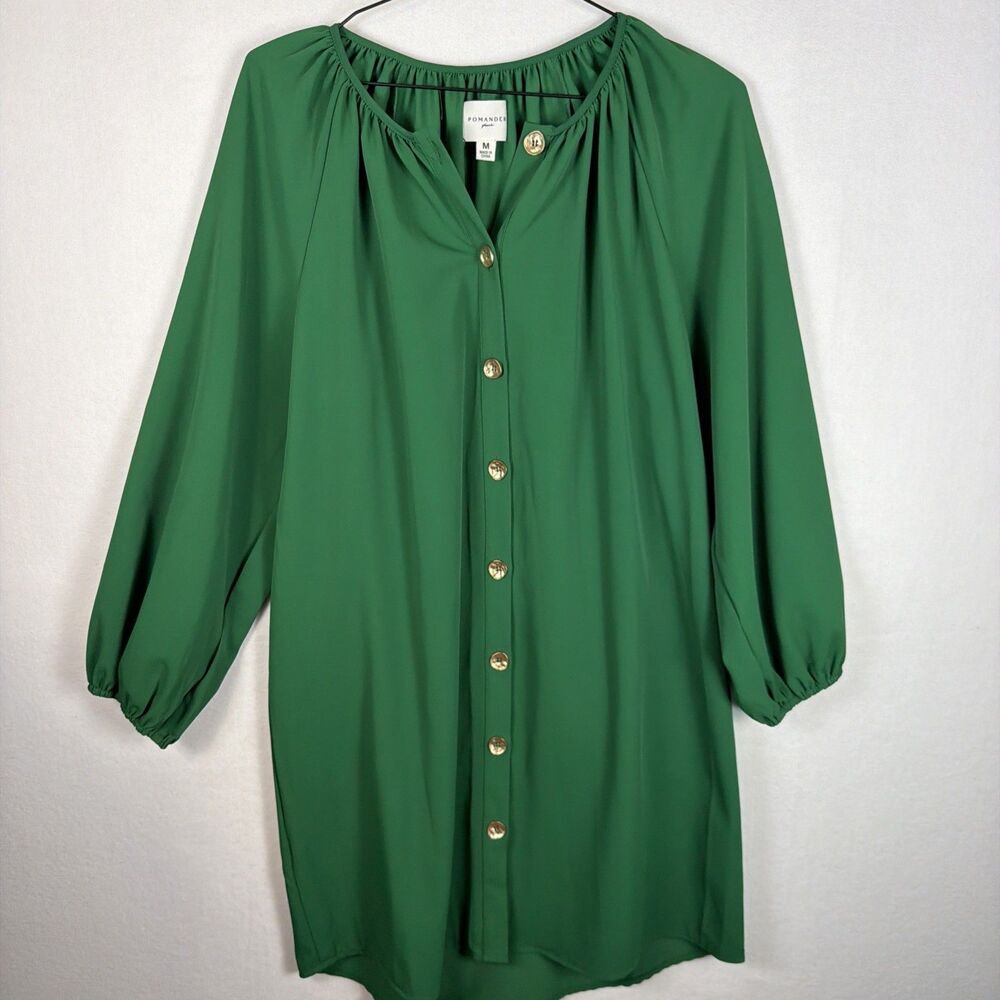 Tuckernuck Pomander Place size M Clarke dress green long sleeve short shift